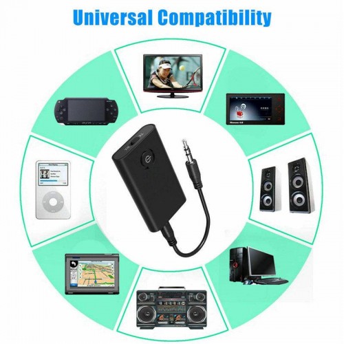 Wireless 2 in 1 Bluetooth 5.0 Transmitter & Receiver A2DP Audio 3.5mm Jack Aux Adapter